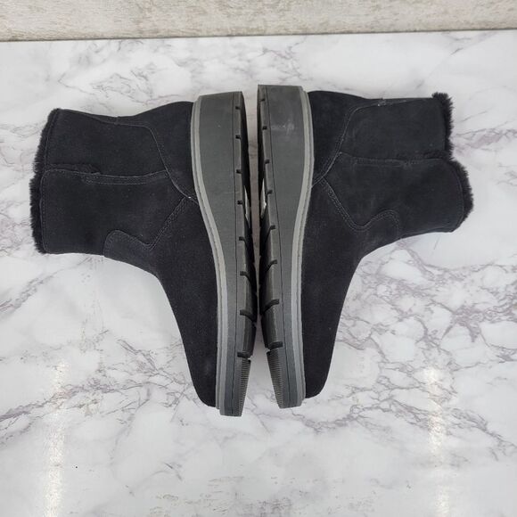 Clarks Women's Ivery Opal Ankle Boot Black Warm Lined Suede - Picture 7 of 10